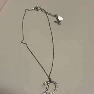 PLAYBOY Silver Necklace D initial vintage